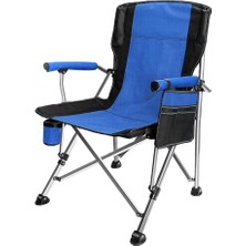 Katlanır Kamp Piknik Sandalyesi - Madfox Roxy - Mavi/siyah - 546245  - Taşıma Çantalı
