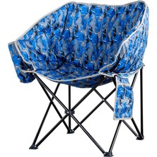 Argeus Balcony Comfort Katlanabilir Kamp Sandalyesi Mavi Kamuflaj