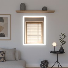 Aypars Atölye Nova Kare LED Işıklı Ayna – Modern Minimal Dikdörtgen Duvar ve Banyo Aynası