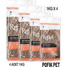 Reflex Kitten Tavuklu Yavru Kedi Maması 1 kg x 4 Adet (Toplam 4 Kg) 4 Lü Fırsat Paketi