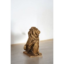 Evene Dekoratif Obje Biblo Ev Dekorasyon Heykel Salon Masa Üstü Süs Eşyası Aslan Siyah Model 55