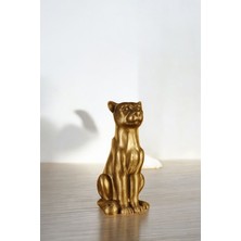 Evene Dekoratif Obje Biblo Ev Dekorasyon Heykel Salon Masa Üstü Süs Eşyası Kedi Siyah Model 60