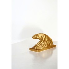 Evene Dekoratif Obje Biblo Ev Dekorasyon Heykel Salon Masa Üstü Süs Eşyası Altın Model 59