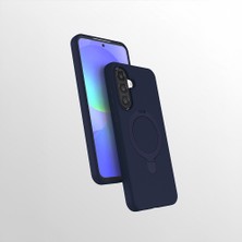 MobaxAksesuar Samsung Galaxy A56 Kılıf M-Safe Şarj Özellikli Standlı Silikon Samara Kapak