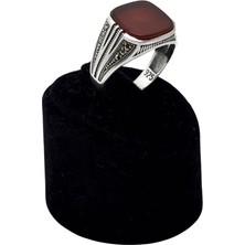 Oya Silver Doğal Taşlı Gümüş Erkek Yüzük – Zümrüt, Akik ve Oniks Seçenekli