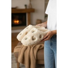 Moda Fırsat Kadın Günlük Terlik Peluş Içi Yünlü Kürklü Terlik Misafir Çeyiz Bohça Gelin Ev Terliği