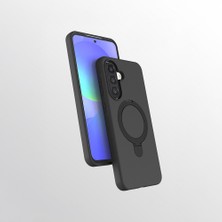 MobaxAksesuar Samsung Galaxy A56 Kılıf M-Safe Şarj Özellikli Standlı Silikon Samara Kapak