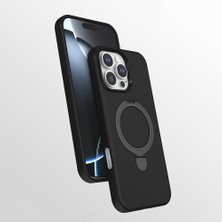 MobaxAksesuar Apple iPhone 16 Pro Kılıf M-Safe Şarj Özellikli Standlı Silikon Samara Kapak