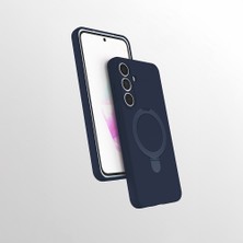 MobaxAksesuar Samsung Galaxy S24 Fe Kılıf M-Safe Şarj Özellikli Standlı Silikon Samara Kapak