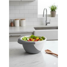 Saban 3 Litre Plastik Karıştırma Kabı – Gri Beyaz