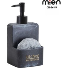 Mien E/1 Polyresin Hazneli Sıvı Sabunluk Siyah