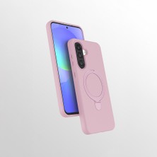 MobaxAksesuar Samsung Galaxy A56 Kılıf M-Safe Şarj Özellikli Standlı Silikon Samara Kapak