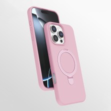 MobaxAksesuar Apple iPhone 16 Pro Kılıf M-Safe Şarj Özellikli Standlı Silikon Samara Kapak