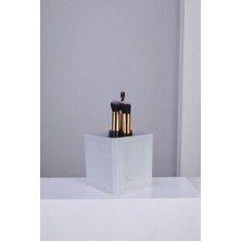 Evene Makyaj Organizeri Makyaj Fırçalığı Makyaj Organizer Düzenleyici Altın Renk Model 86