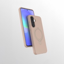 MobaxAksesuar Samsung Galaxy A56 Kılıf M-Safe Şarj Özellikli Standlı Silikon Samara Kapak