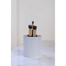 Evene Makyaj Organizeri Makyaj Fırçalığı Makyaj Organizer Düzenleyici Altın Eskitme Renk Model 90