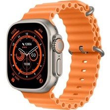 Wearfitpro Gs8+ Watch 8 Ultra 45MM Gerçek Kordon Kilitlemeli Akıllı Saat Çift Kordonlu (Ocean Kordon  )