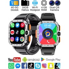 Wearfitpro Watch Pg Ultra 4g Lte 16GB Sim Kartlı Kameralı Akıllı Saat Wi-Fi Çocuk Huawei Iphone Uyumlu 8,9,10