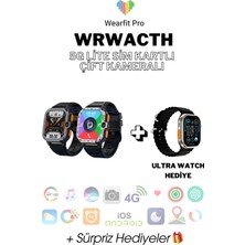 Wearfitpro Wr Watch 5g Lite Simkart Çift Kamera Btk Yeni Nesil Özellikler GB 51MM Akıllı Saat Ultra Watch