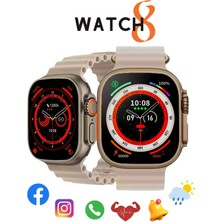 Wearfitpro Watch 8 Ultra Akıllı Saat 49MM Android ve Ios Uyumlu Arama Yapma Vidalı Kordon Kilitleme Bluetooth