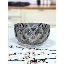 Şahane Home Cam Derin Model Kristal Kase Füme 24 Cm