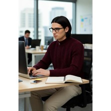 FRM Unisex Modern Regular Fit Fermuarlı Saç Örgü Kalın Triko Kazak Soğuk Günlerde Sıcaklık ve Stil