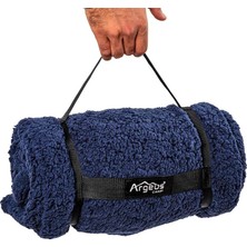 Peluş Polar Kamp Battaniyesi - Lacivert - Acil Durum Battaniye - Argeus Camp