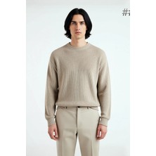 Ersefa Soğuk Kış Günleri Için Erkek Oversize Kalıp Bisiklet Yaka Rahat Triko Kazak Basic Stil Kaliteli