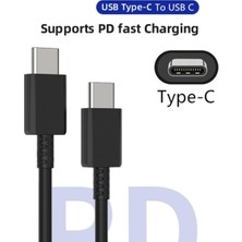 Teknofone Samsung Uyumlu 25W Destekli Hızlı Type-C Usb-Şarj Kablosu (Siyah)