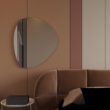 Aypars Atölye Soft Oval Organic Asimetrik Duvar Aynası – Modern Minimal Dekoratif Ayna