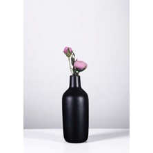 Evene Vazo Küçük Vazo Masa Üstü Vazo Ev Dekorasyon Vazo Siyah Renk Model 71