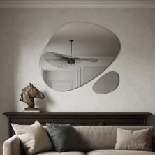 Aypars Atölye Abstract Duo Asimetrik Ayna Seti – 2’li Organik Form Modern Duvar Aynası