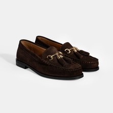 Desa Kadın Kahve Püskül Aksesuarlı Süet Loafer