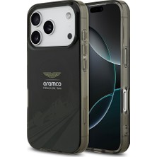 iPhone 17 Pro Kılıf Aston Martin Lisanslı M-Safeli Iml Baskı Logolu Formula Tasarımlı Kapak Siyah