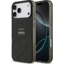 iPhone 17 Pro Max Kılıf Aston Martin Lisanslı M-Safeli Iml Baskı Logolu Formula Tasarım Kapak Siyah