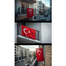 Türk Bayrağı Raşel Kumaş 150X225 cm 120 G/m² 1 Adet – Ev, Balkon ve Dış Mekan Kullanıma Uygun