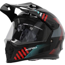 Acerbis Rıder Çocuk Kask Siyah Kırmızı