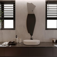 Aypars Atölye Silhouette Artistik Asimetrik Vücut Formlu Dekoratif Ayna – Modern Duvar Aynası