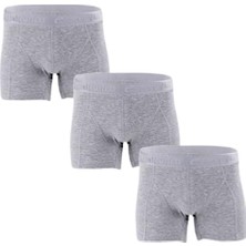 Ceylanoğlu Erkek Likralı Boxer 034 (3 Paket) - Gri - Xxxl
