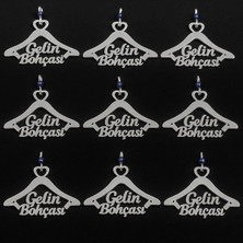 Evsay Pleksi Gelin Bohçası Yazısı Bohça Süsü 9 Adet Gümüş