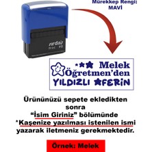 Plankton Tasarım Öğretmen Kaşesi - Yıldızlı Aferin, 912 (51mm*19mm) Otomatik Kaşe