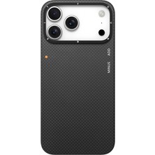 iPhone 17 Pro Kılıf M-Safeli Aramid Fiber Youngkit 1500D Kevlar Extreme Wing Serisi Kapak Siyah