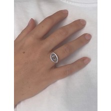 Lacivert Zirkon Taşlı Göz Yüzük