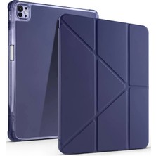 Sepetim Newface Ipad Air 13 (2024) Kılıf Kalemlikli Mars Tablet Kılıfı - Lacivert