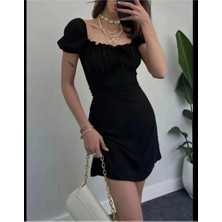 Morliva Göğsü Drapeli Aerobin Kumaş Mini Elbise