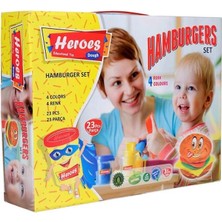 ERN-538 Heroes Hamburger Oyun Hamuru Seti