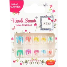 Lukky Şekerleme Baskılı Yapışkanlı Takma Tırnak Seti