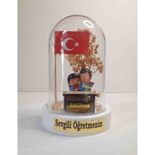 Öğretmenler Günü Hediyesi Küçük Boy Ters Fanus 9X13 cm