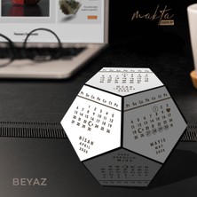 Makta Ahşap Masaüstü Dekoratif Takvim 2026 -3 Boyutlu