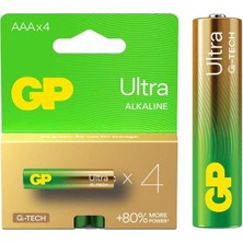 Gp Ultra Alkalin Aaa LR03 Ince Kalem Pil G-Tech (4'lü Paket)